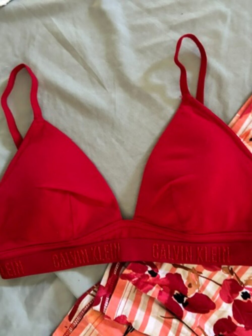 Calvin Klein red size medium Bra womens underwear